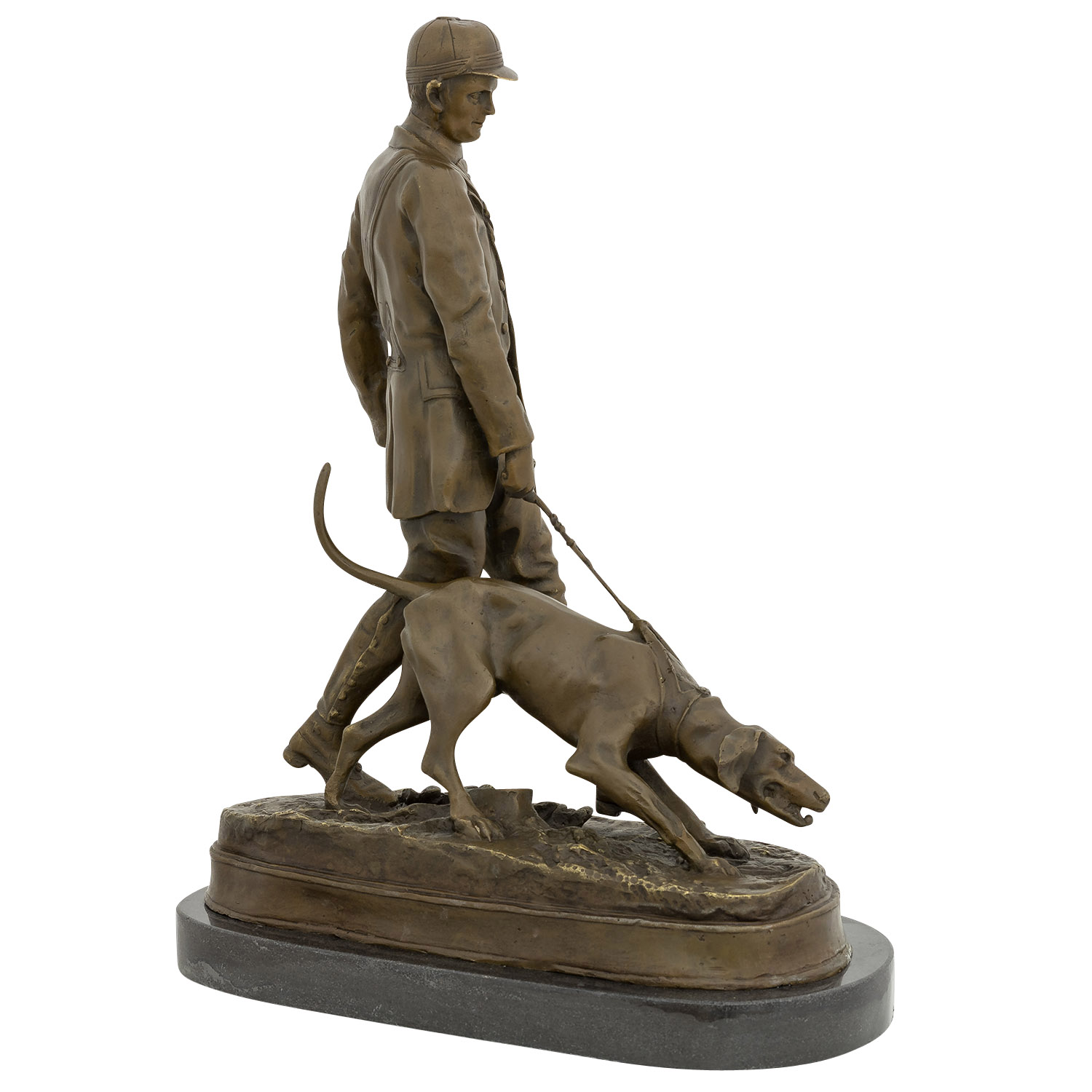 Man And Dog Sculpture