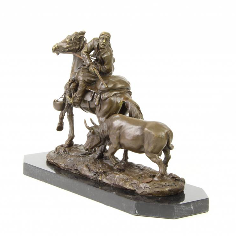 Man On Horse Sculpture
