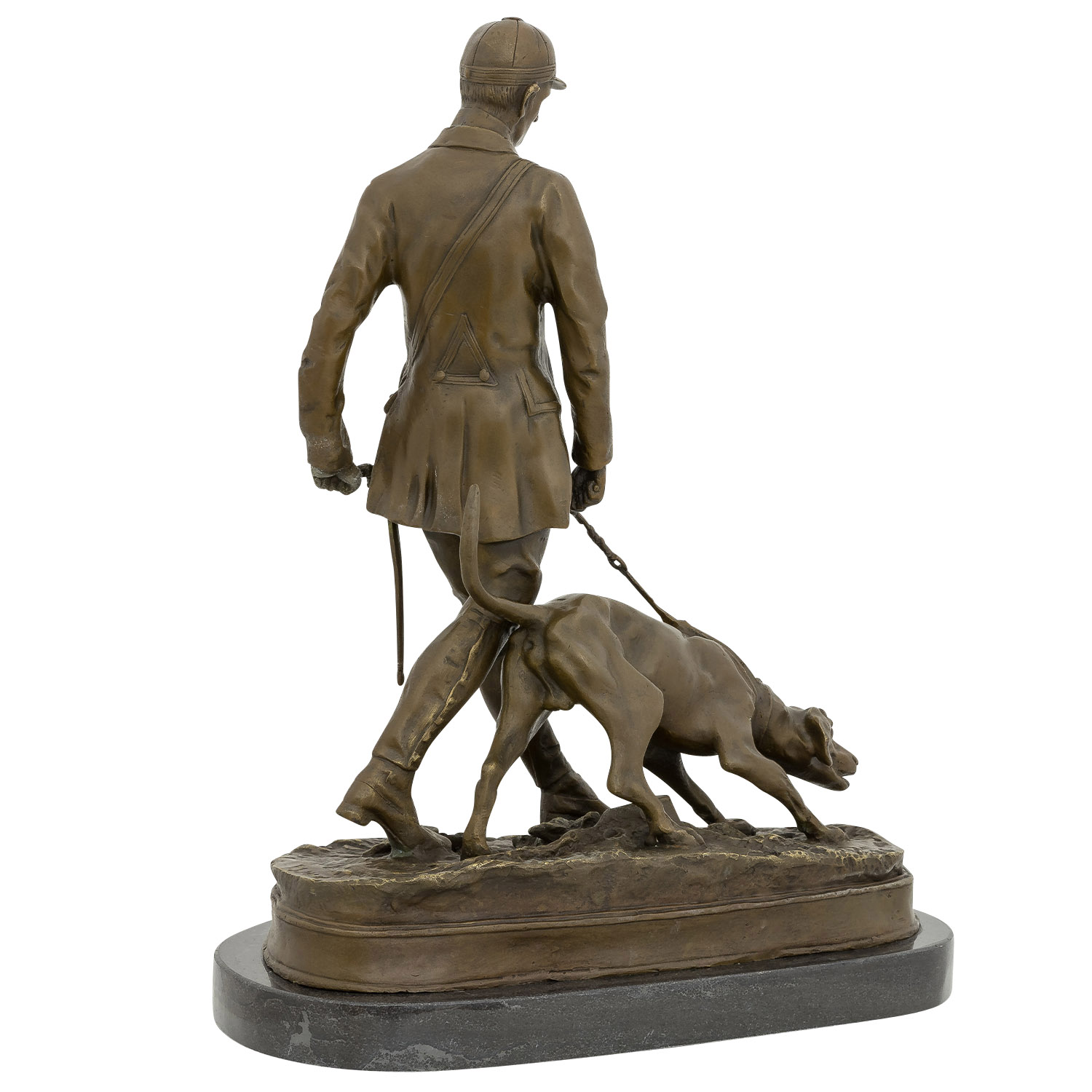 Man And Dog Sculpture