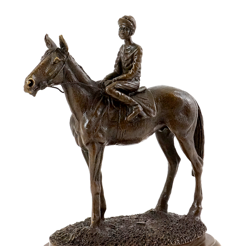 Horse And Jockey Statue