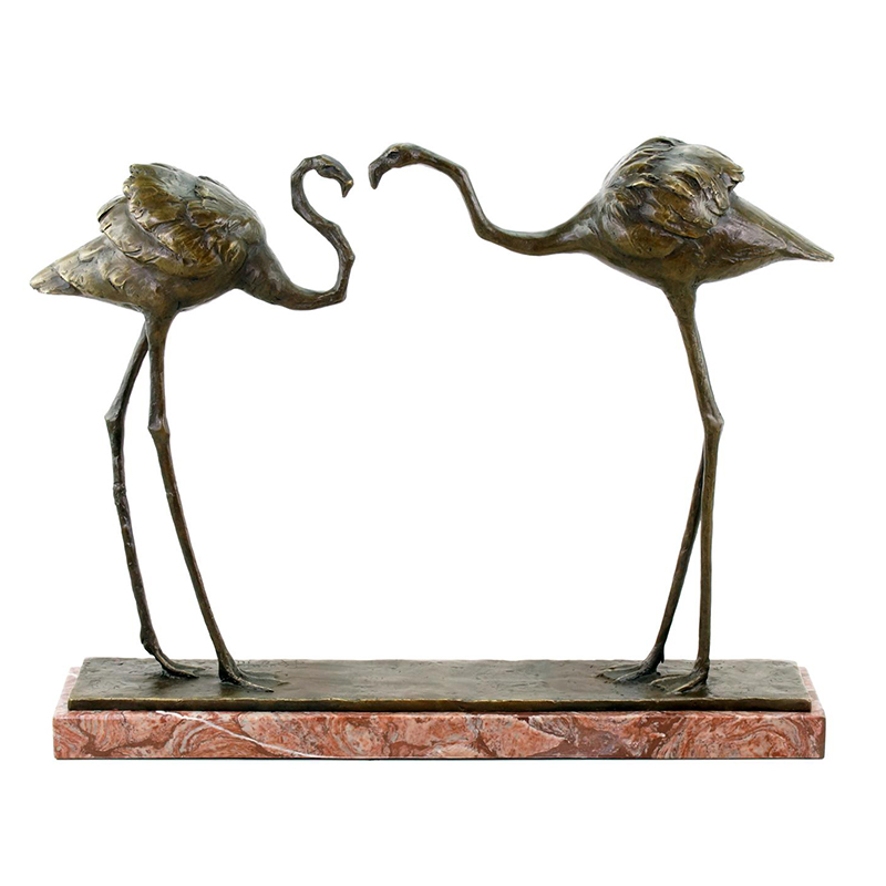 Bronze Flamingo Sculpture