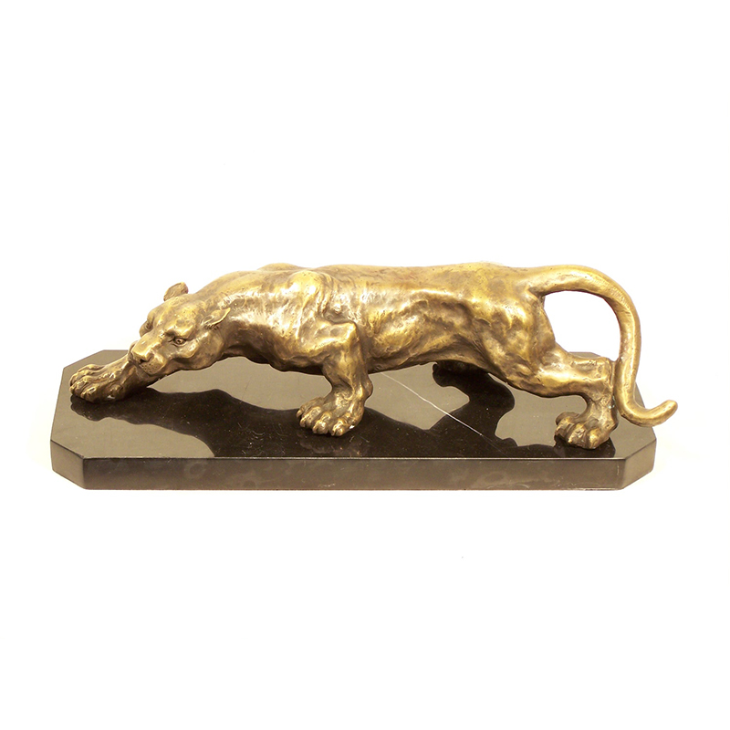 Gold Leopard Statue