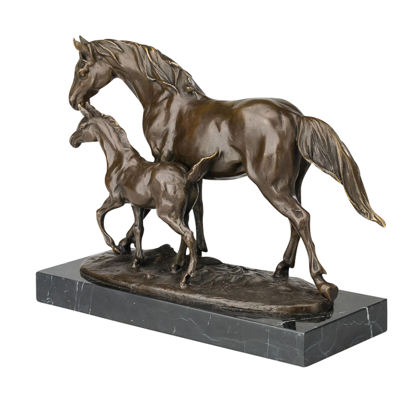 Mare And Foal Statue
