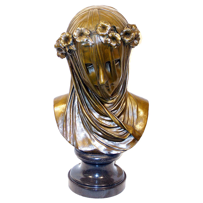 Veiled Lady Bust Sculpture