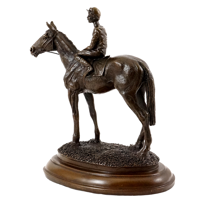 Horse And Jockey Statue