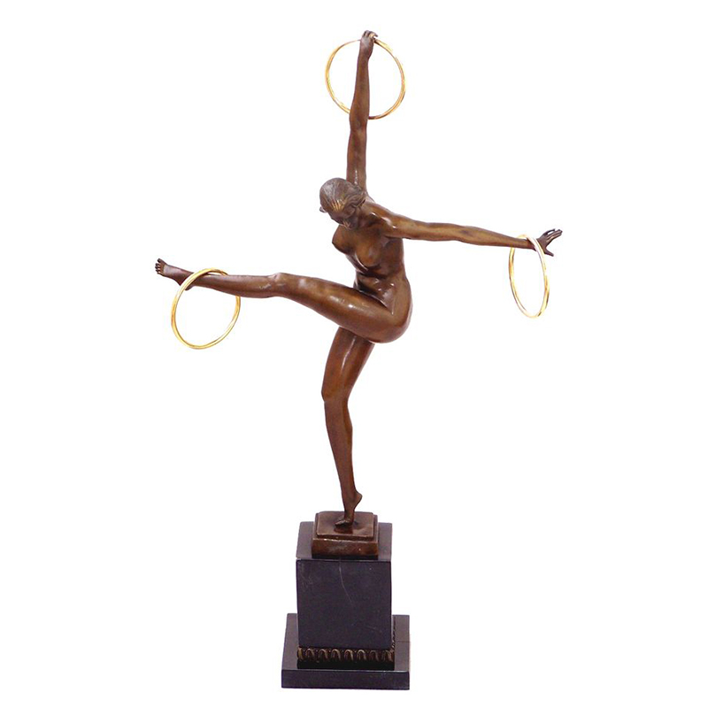 Art Deco Dancing Lady Figurine Bronze