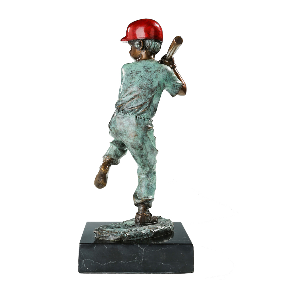 Bronze Baseball Player Statue