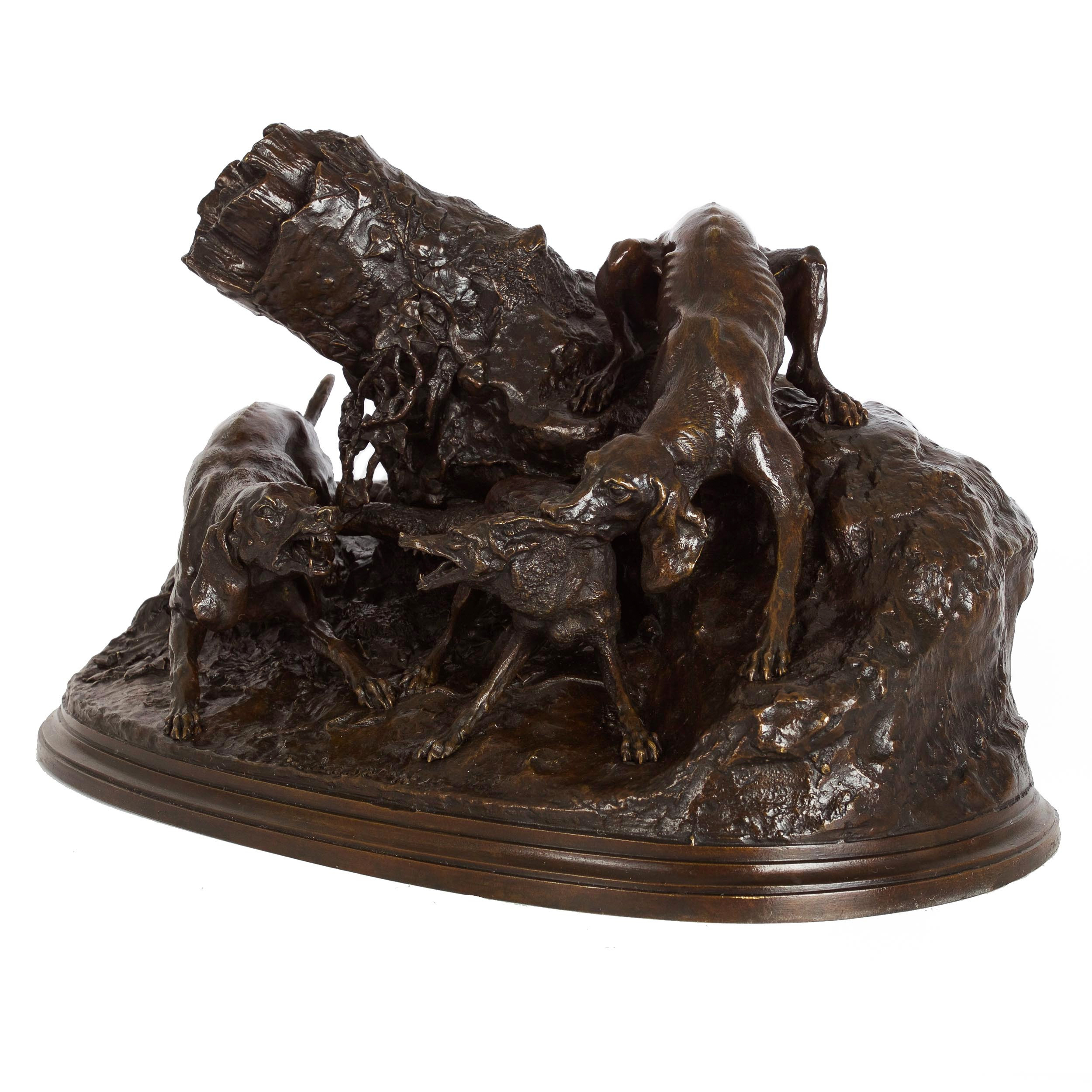 Bronze Hunting Gog Statue