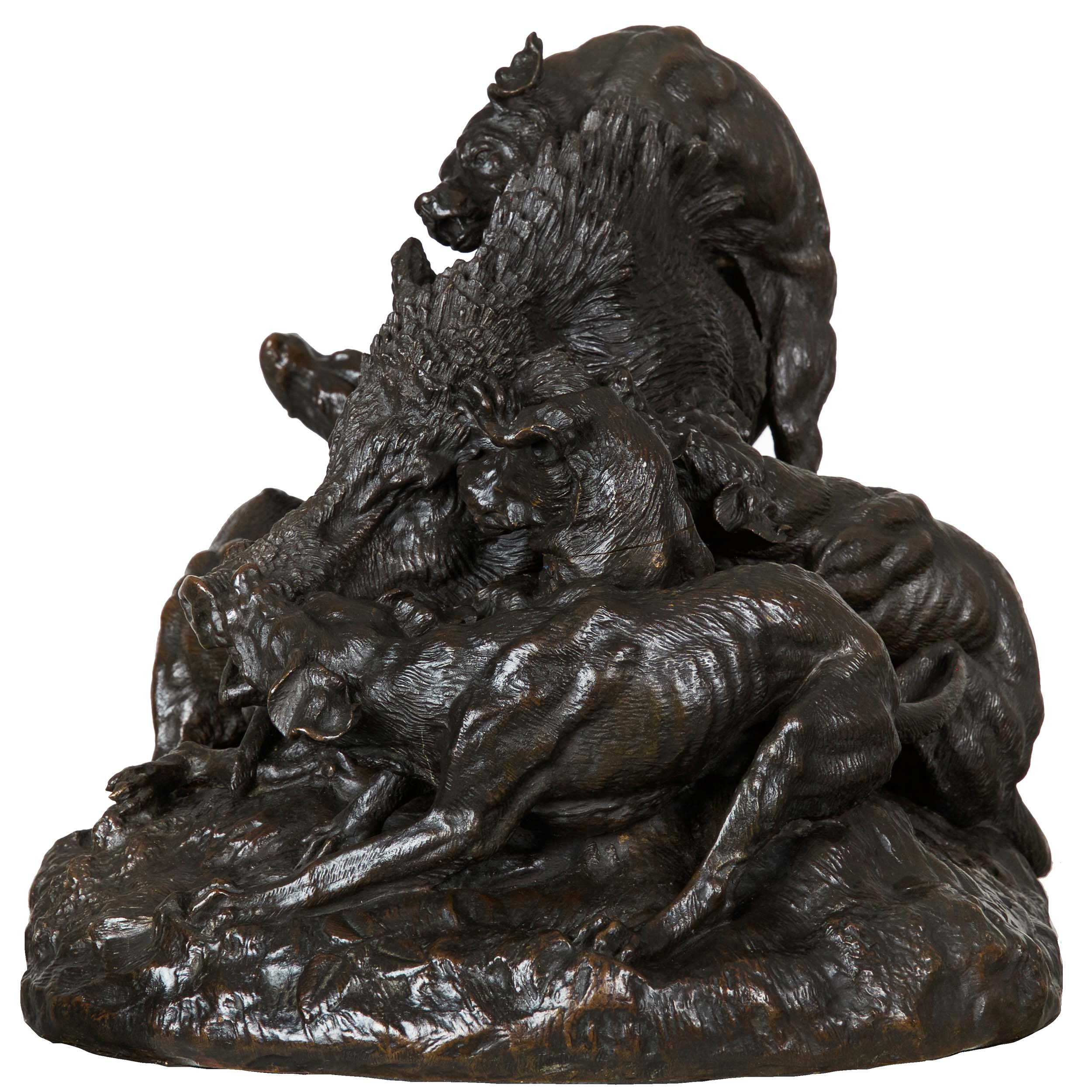Wild Boar Bronze Statue