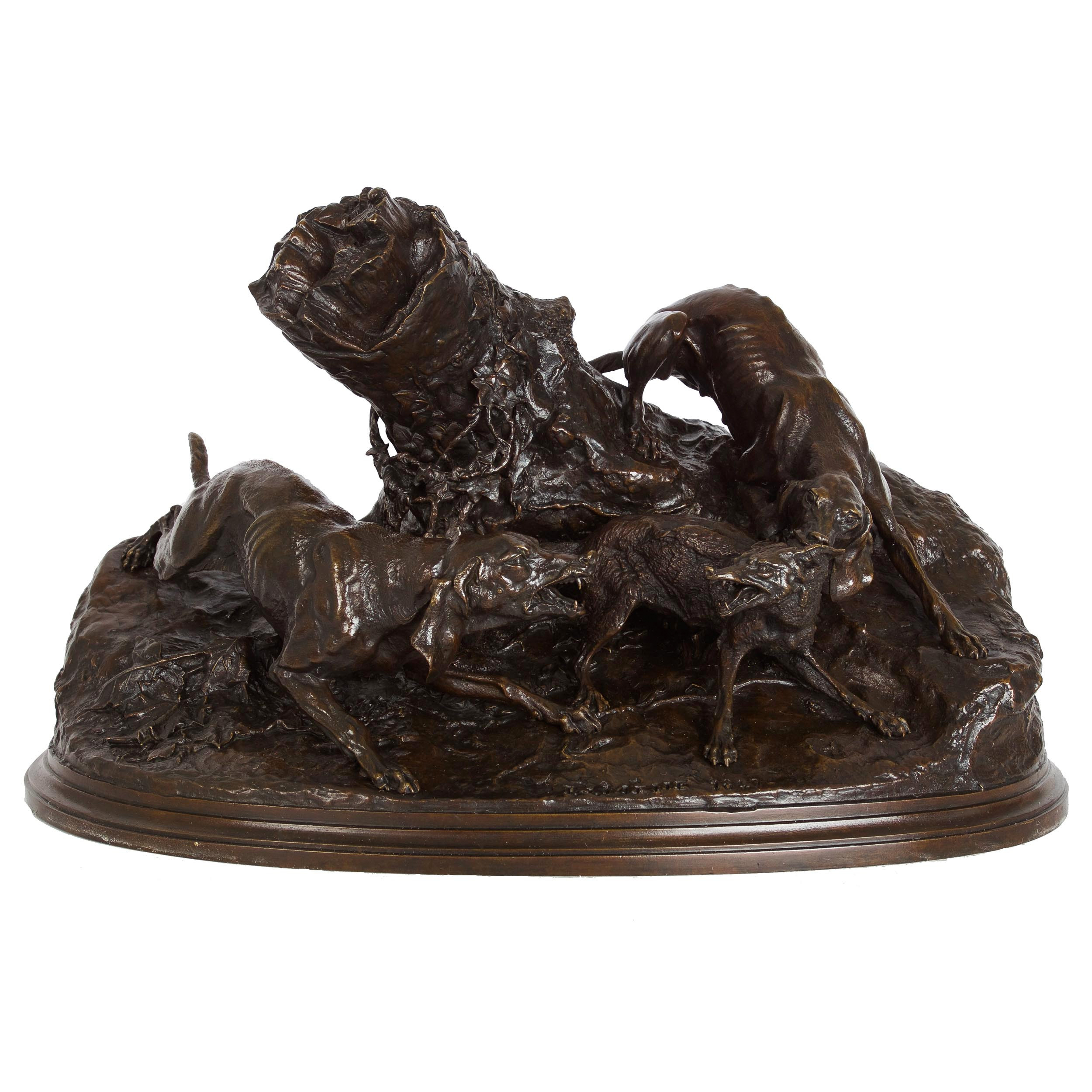 Bronze Hunting Gog Statue