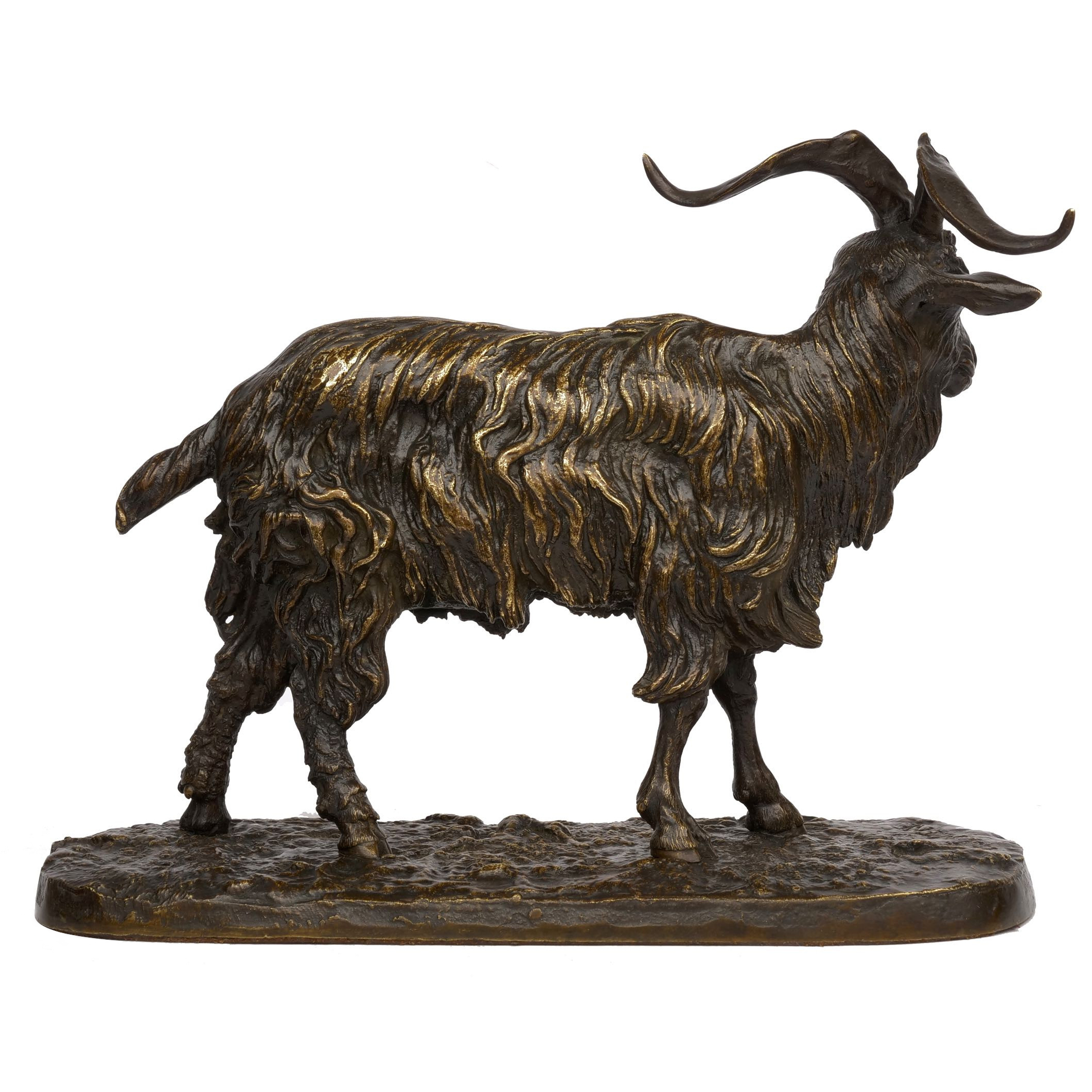 Bronze Goat Sculpture