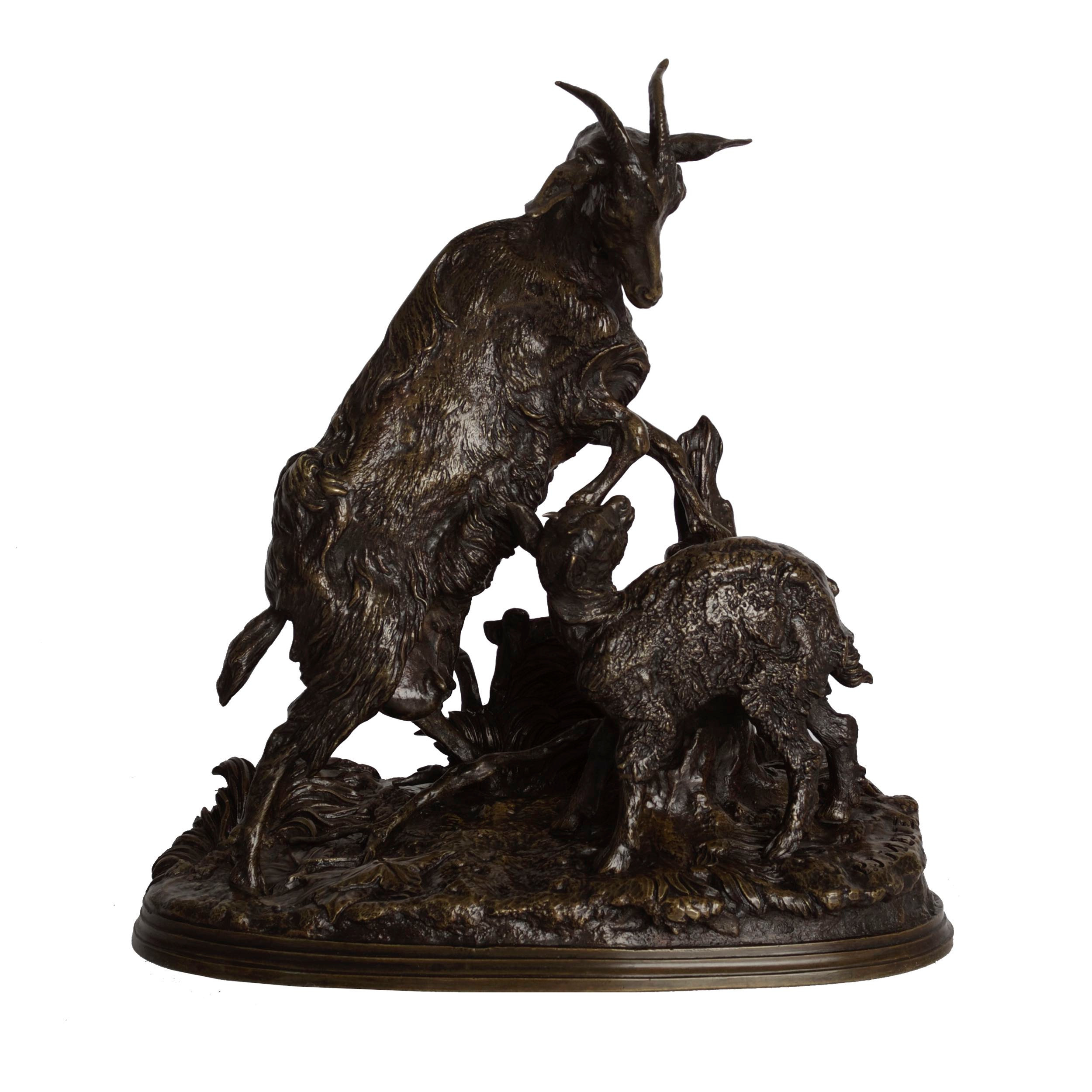 Bronze Goat Statue