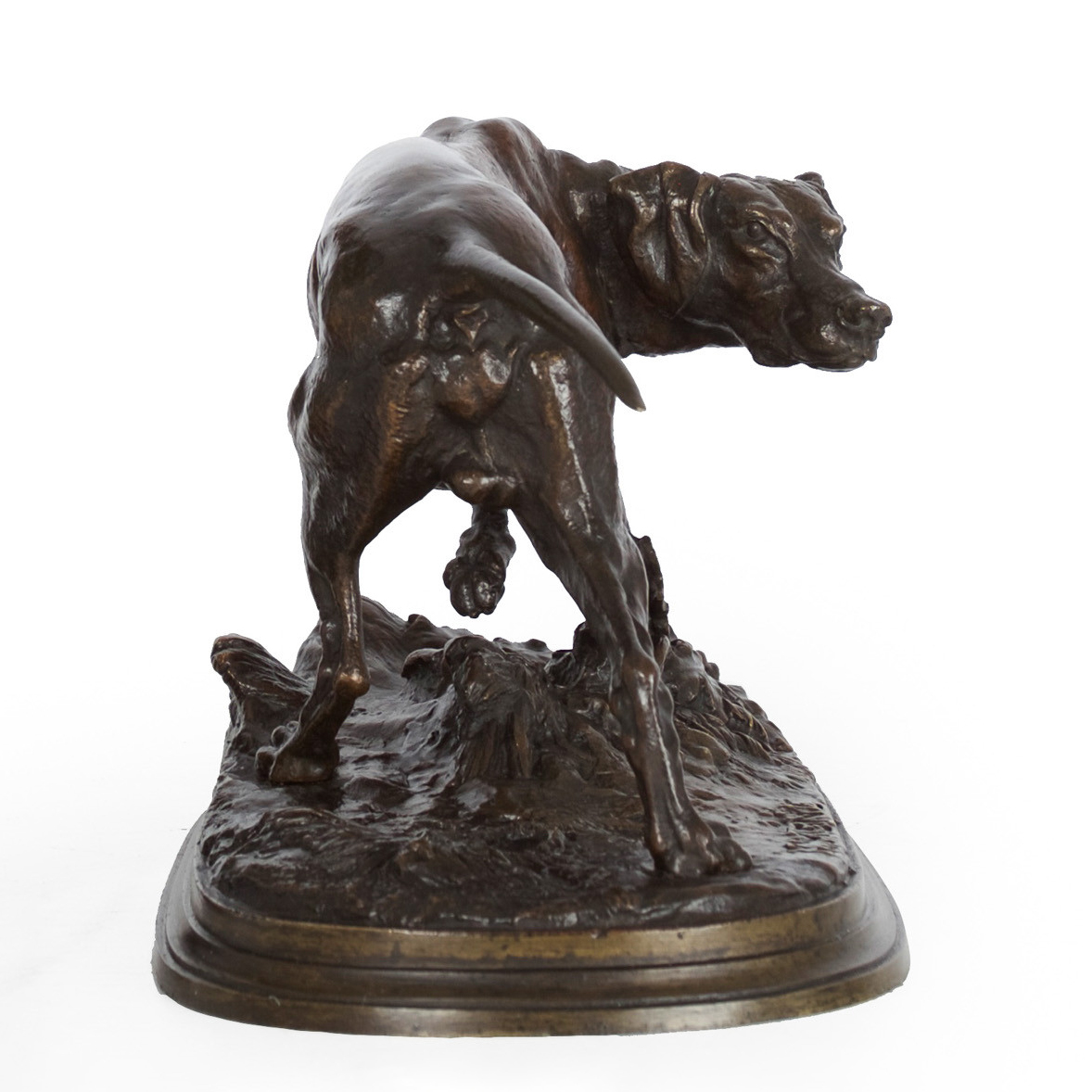 Bronze Pointer Dog Statue