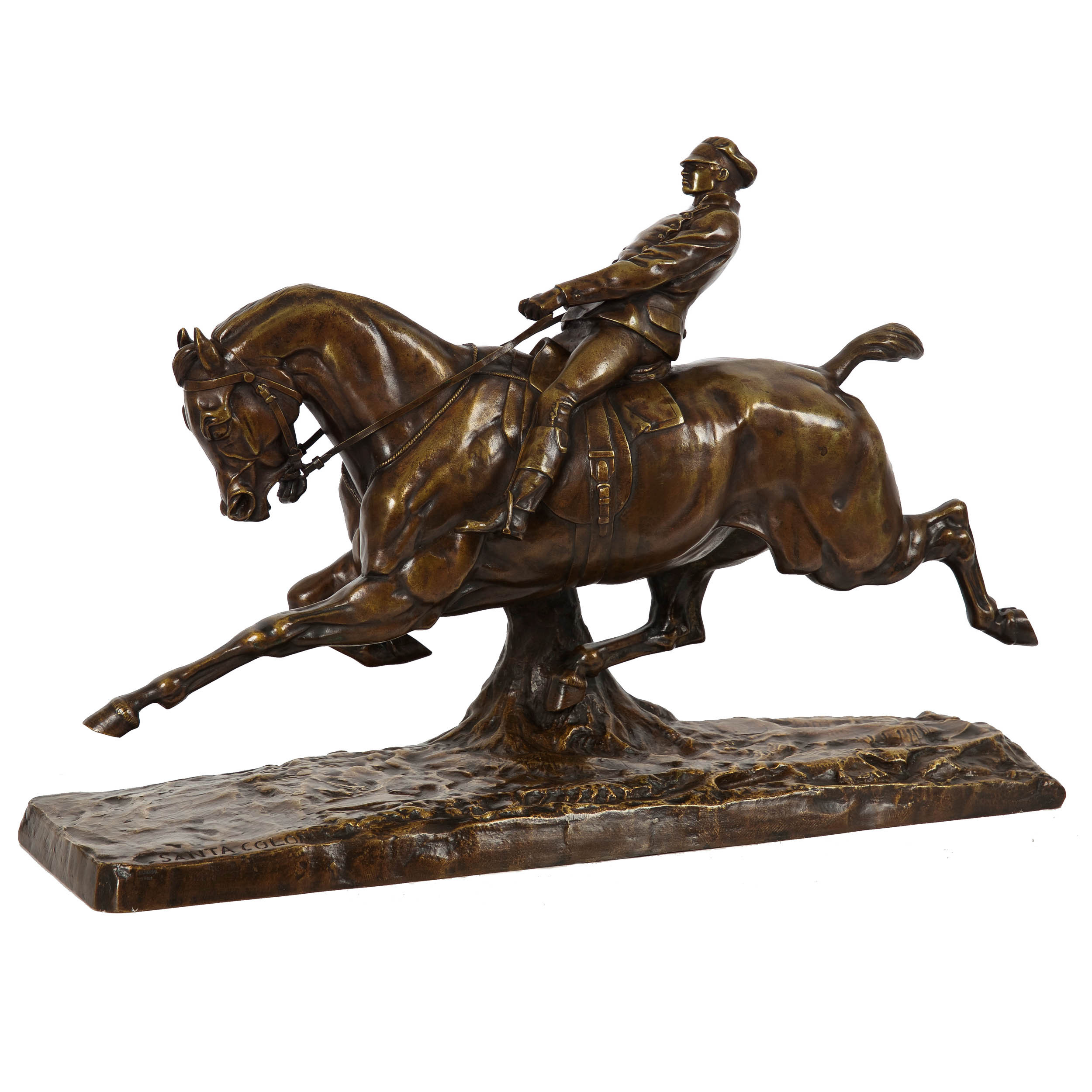 Horse And Rider Sculpture 