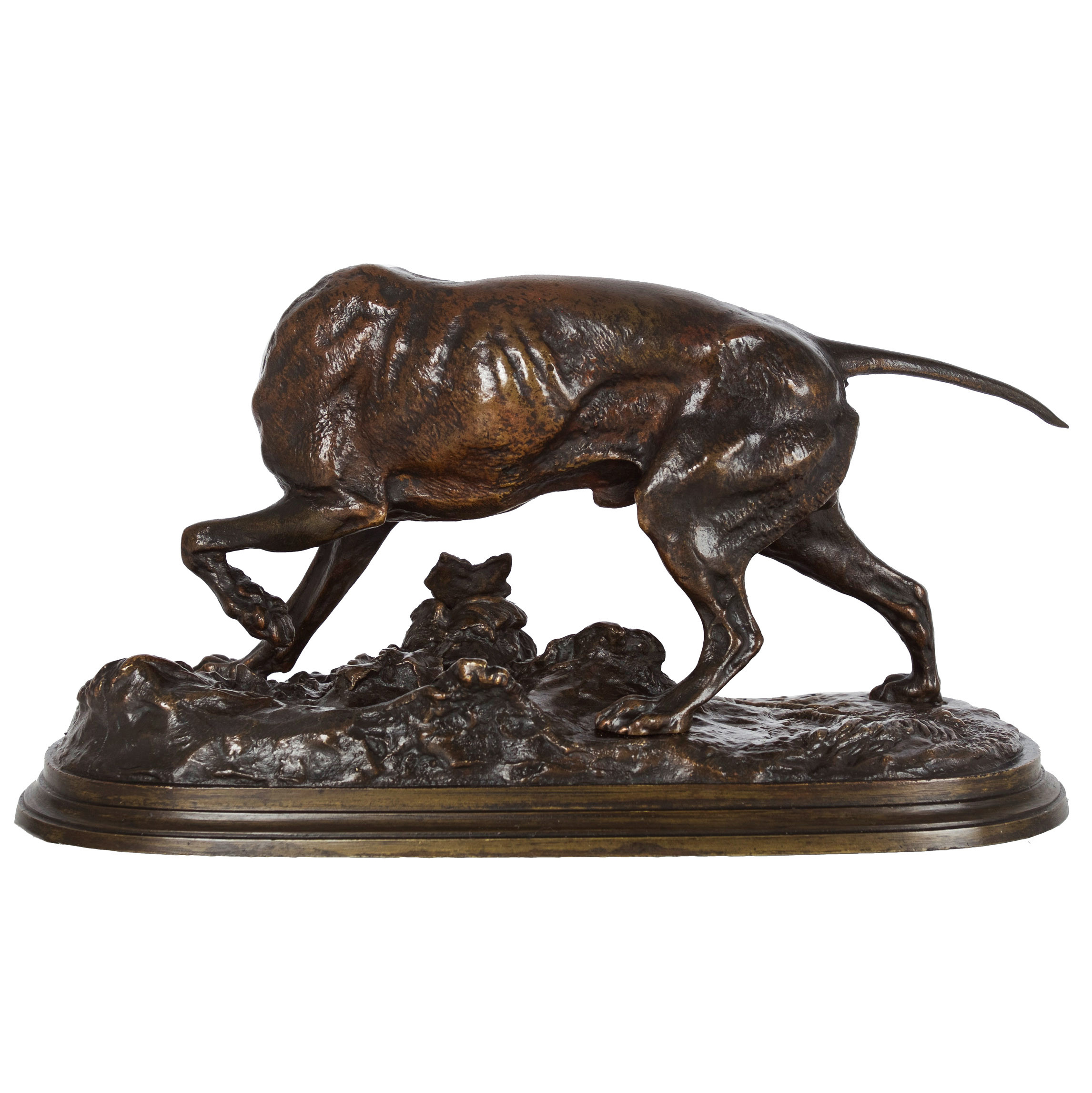 Bronze Pointer Dog Statue