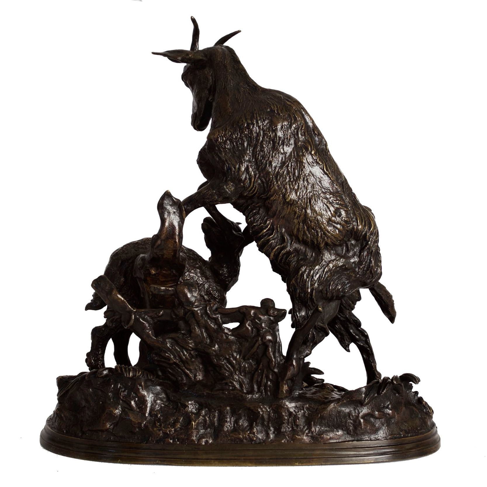 Bronze Goat Statue