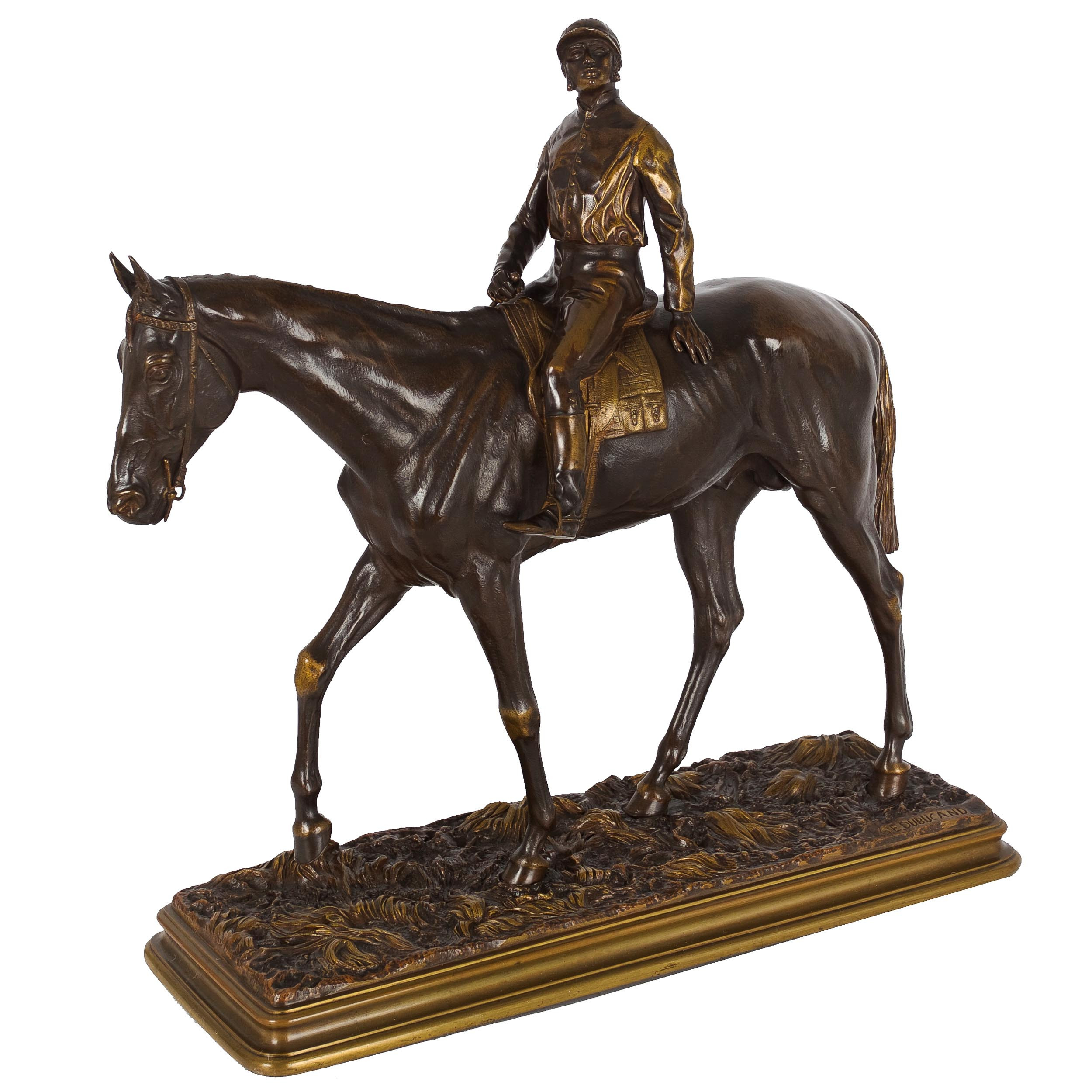 Bronze Horse and Jockey Sculpture