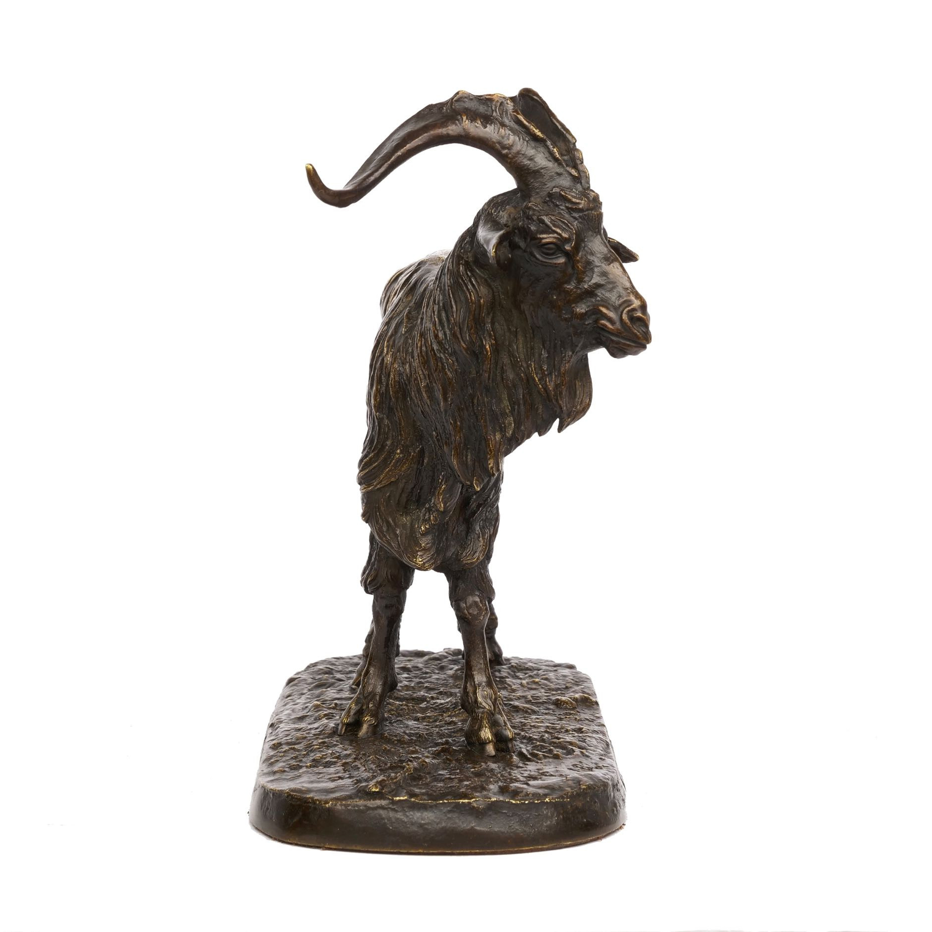 Bronze Goat Sculpture