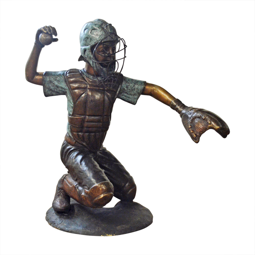 Baseball Catcher Statue