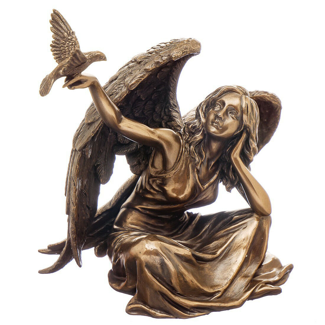 Angel Holding Dove Statue