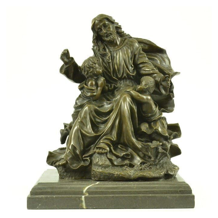 Jesus With Children Statue