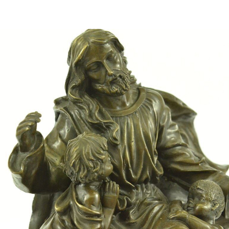 Jesus With Children Statue