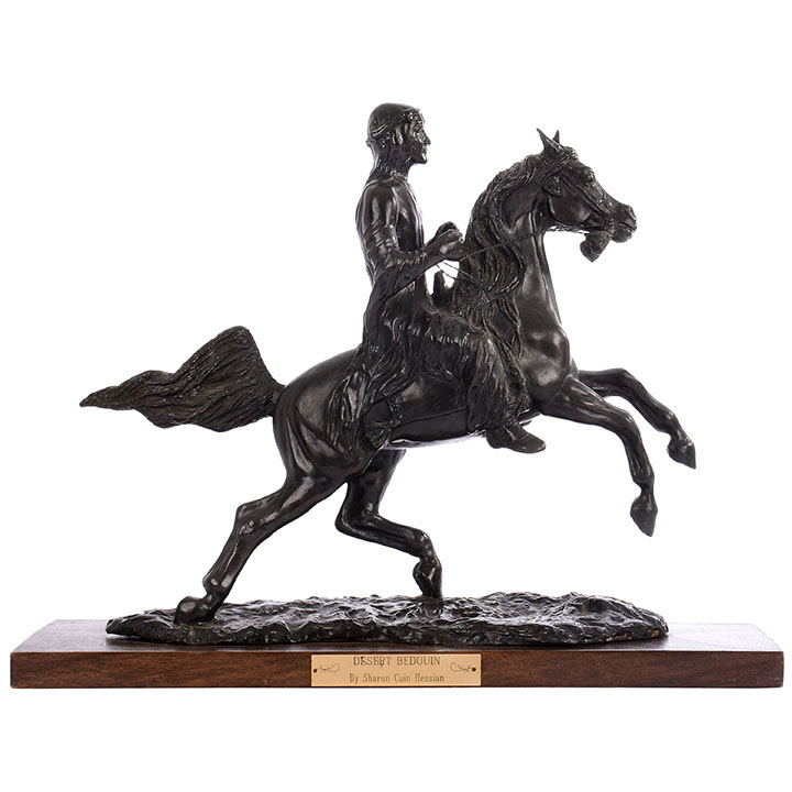 Arab on Horse Bronze Statue