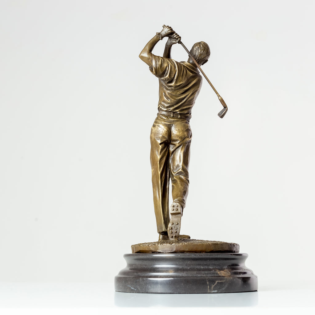 Brass Golfer Statue