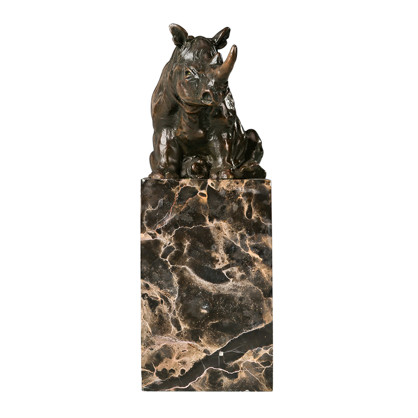 Bronze Rhinoceros Sculpture