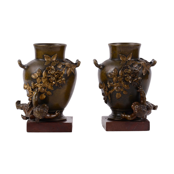 Antique Cherub Vase