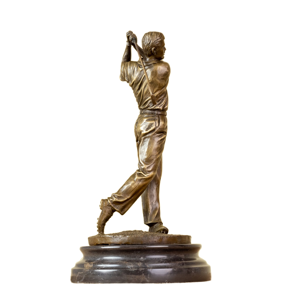 Brass Golfer Statue