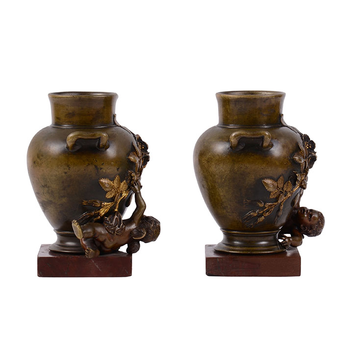 Antique Cherub Vase