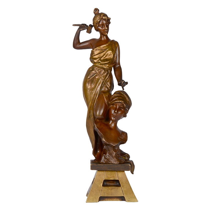 E Villanis Bronze Sculpture