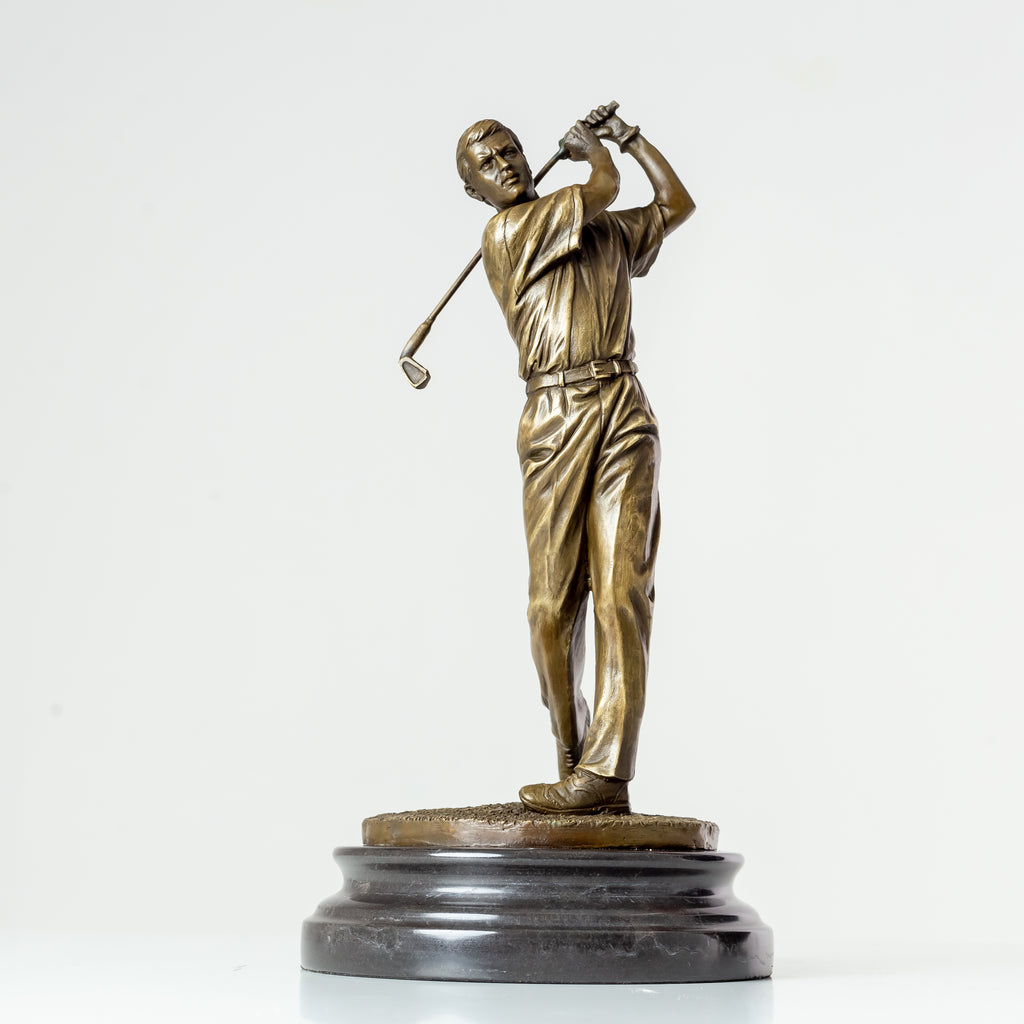 Brass Golfer Statue