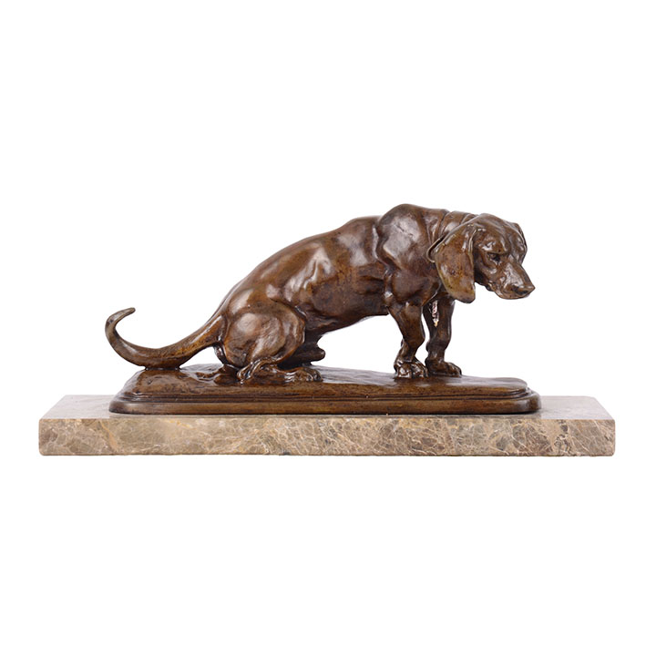 Bronze Dachshund Sculpture