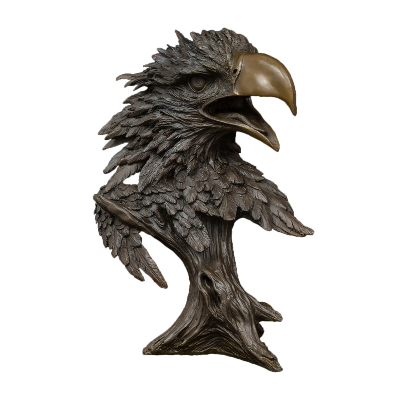 Bronze Hawk Statue