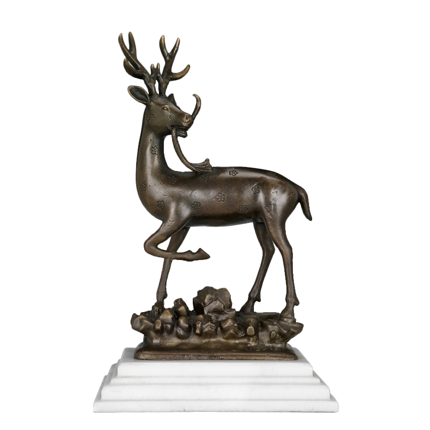 Small Bronze Deer Statue