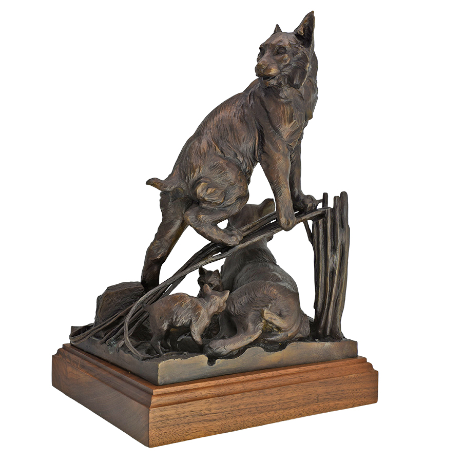 Bronze Bobcat Sculpture