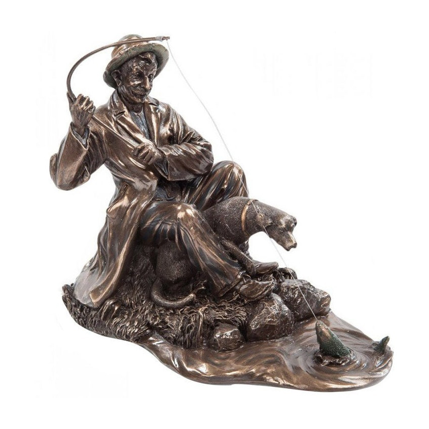 Bronze Fisherman Statue