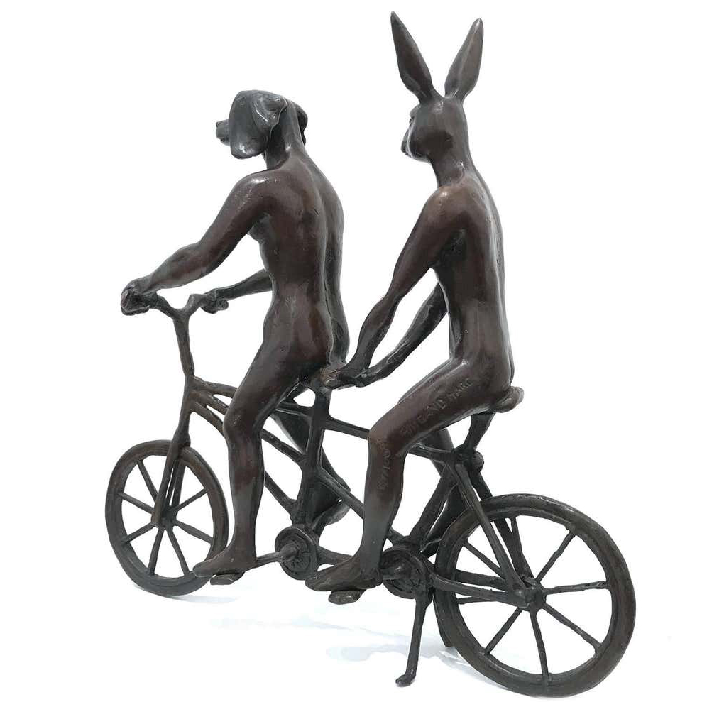 Rabbit and Dog Statue