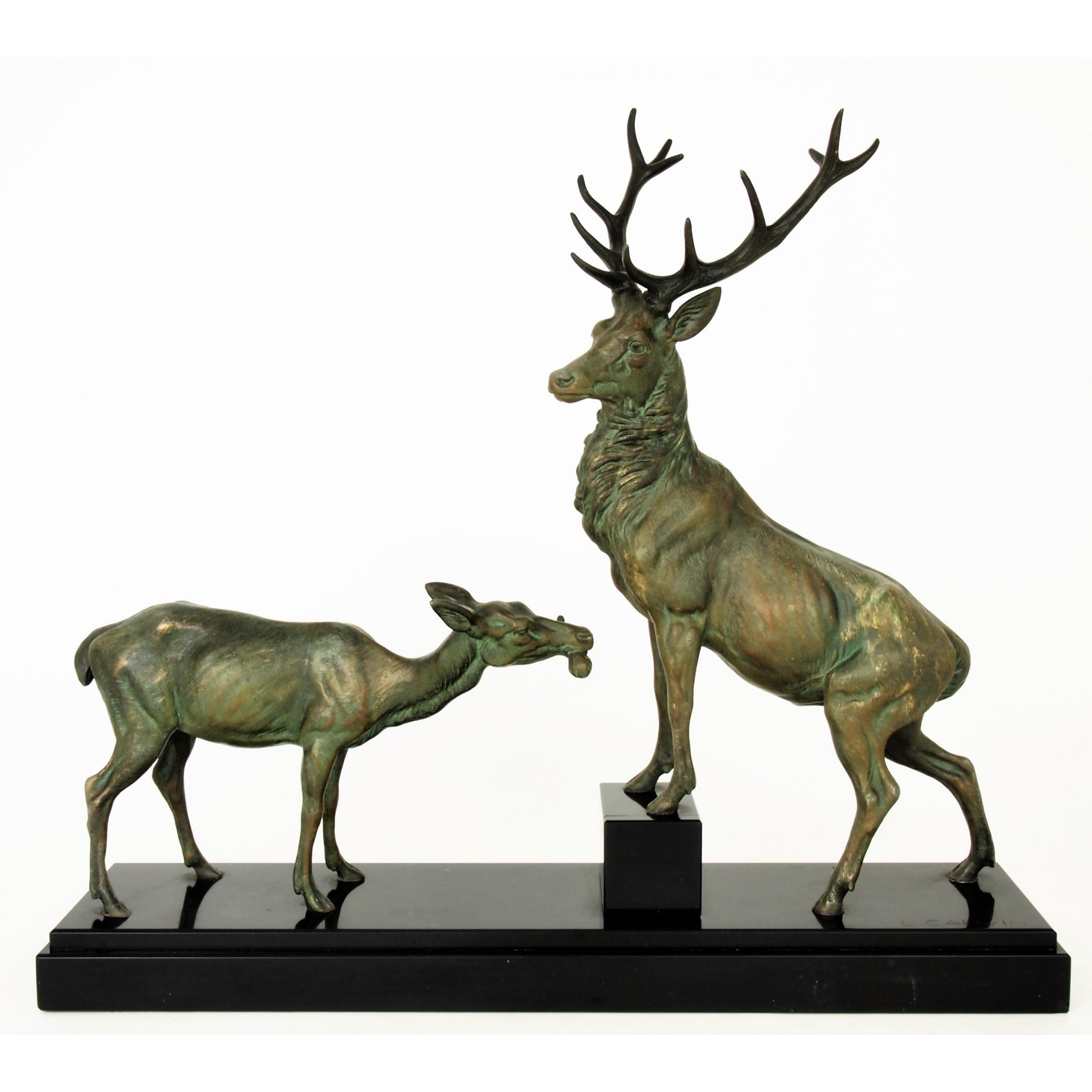 Stag and Doe Statue