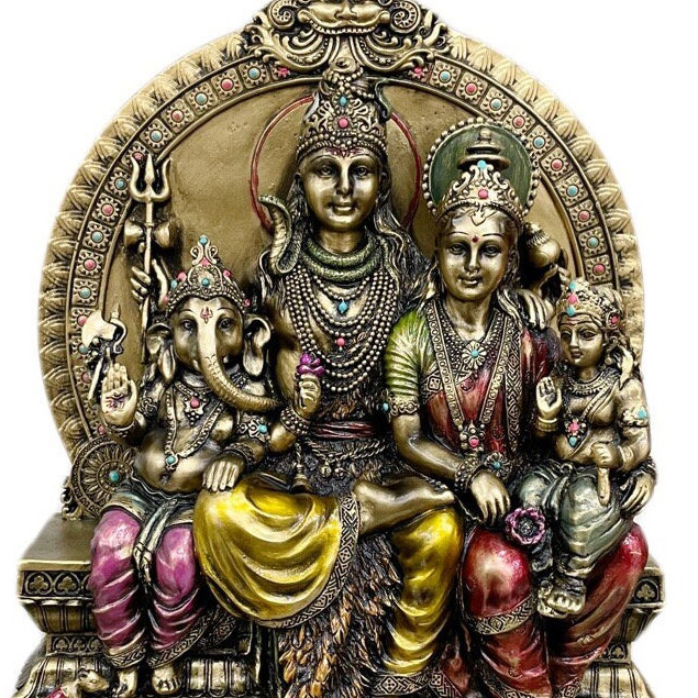 Shiva Family Brass Statue