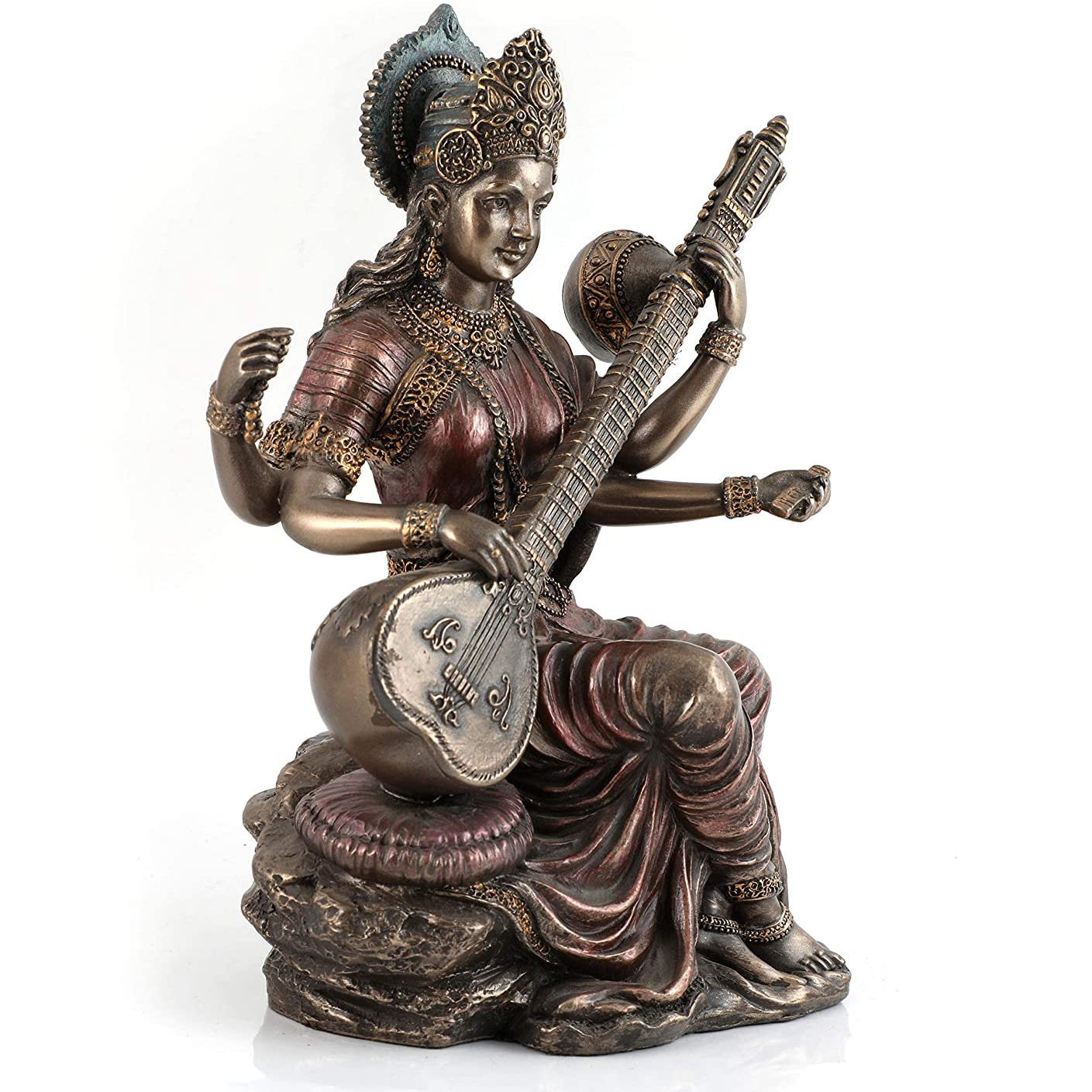 Copper Saraswati Idol