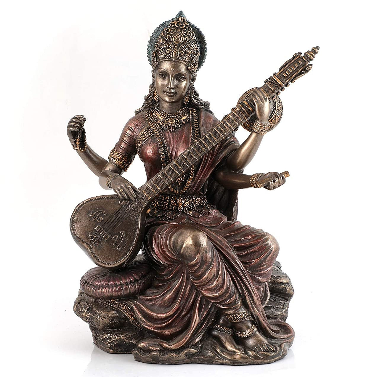 Copper Saraswati Idol