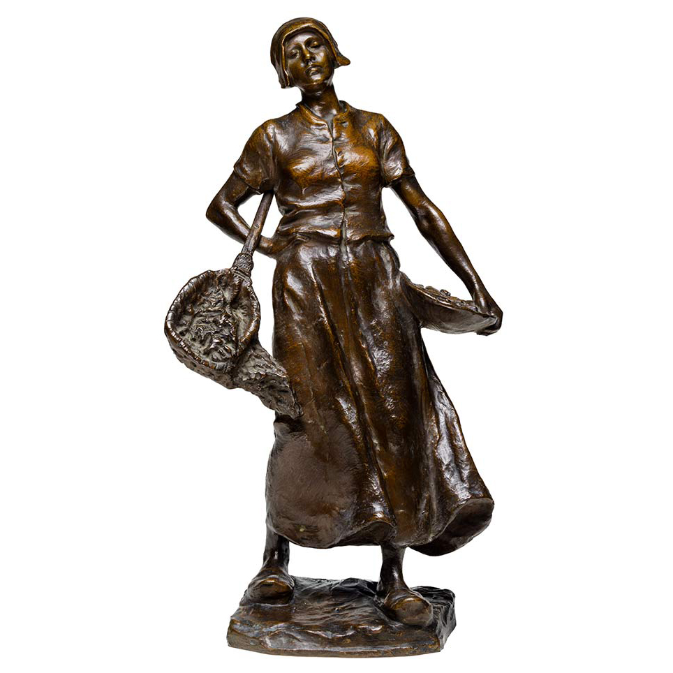 Fisher Bronze Sculpture
