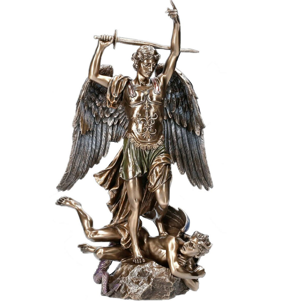 St Michael Defeating Satan Statue