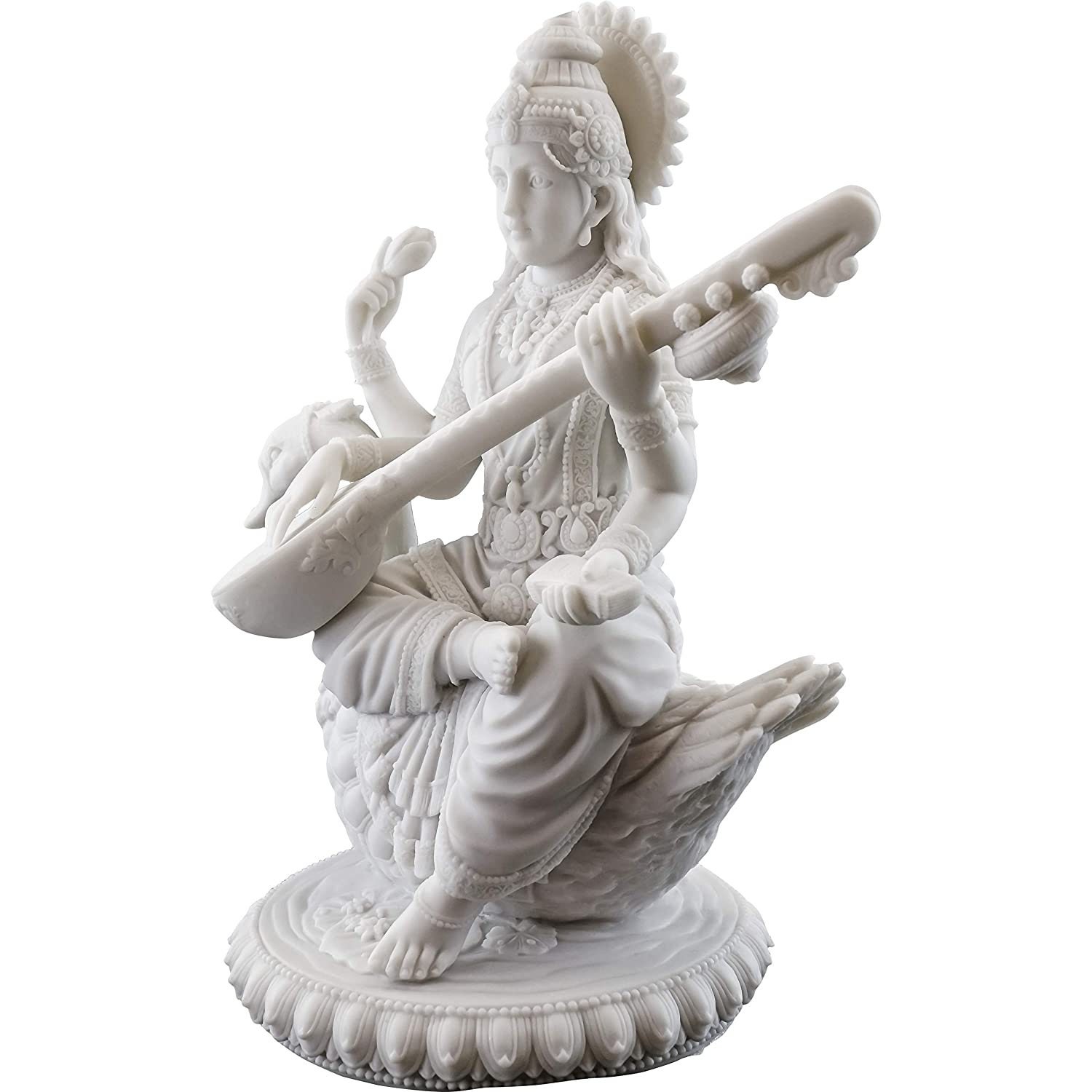 white marble saraswati idol
