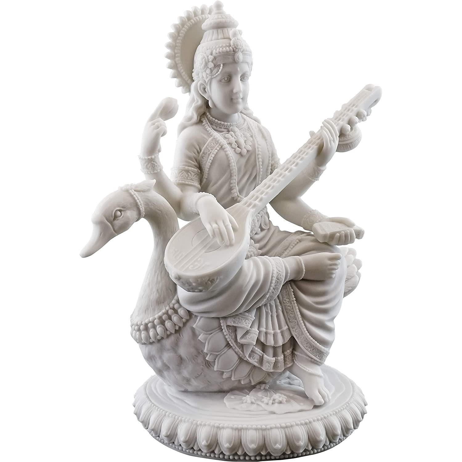 white marble saraswati idol