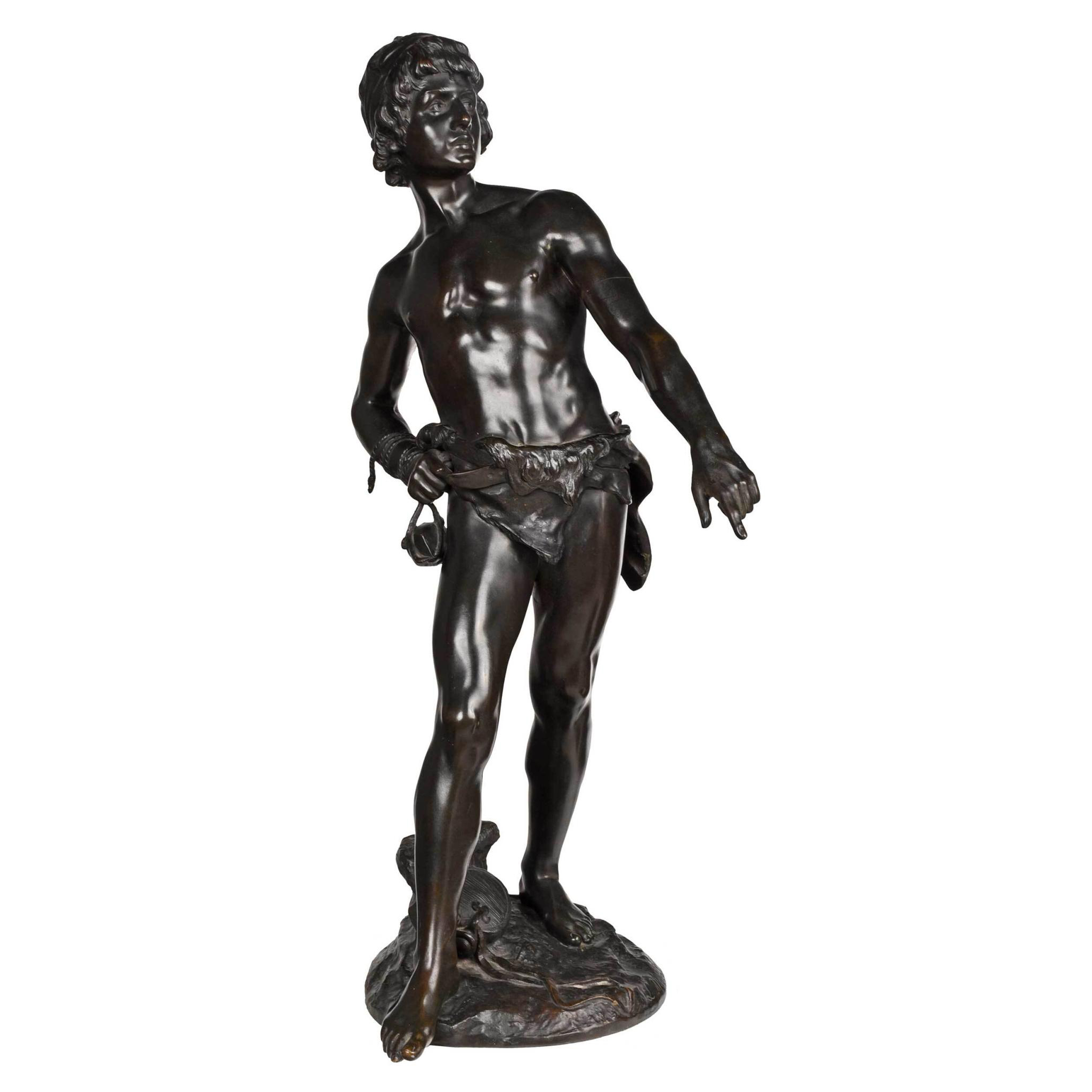 David With Slingshot Statue