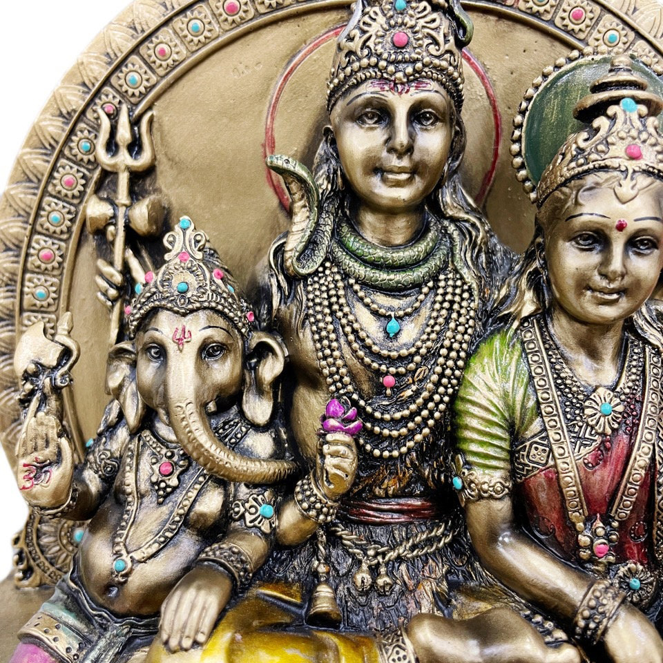 Shiva Family Brass Statue